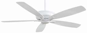 Kafe-Xl 60"Ceiling Fan White affordable medium fans for summer