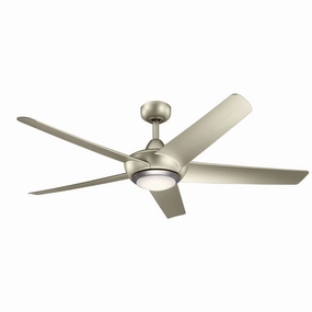 Kapono 52"Ceiling Fan Brushed Nickel energy-efficient medium fans with remote