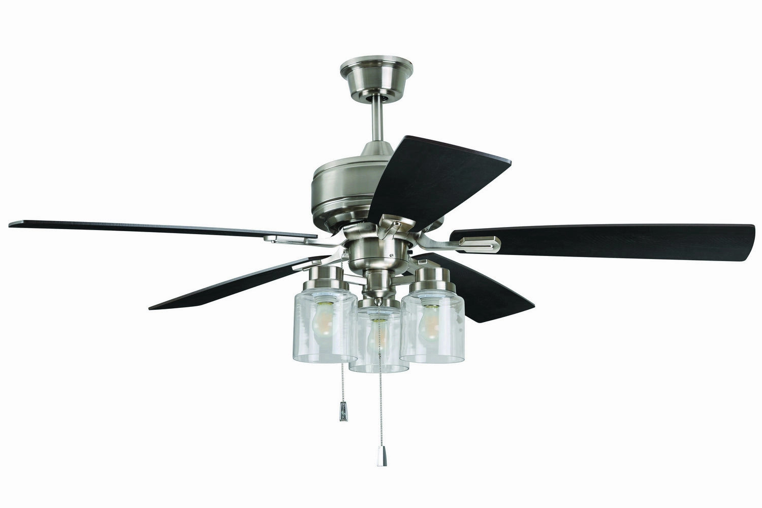 Kate 52" Ceiling Fan Brushed Polished Nickel adjustable fans for targeted cooling