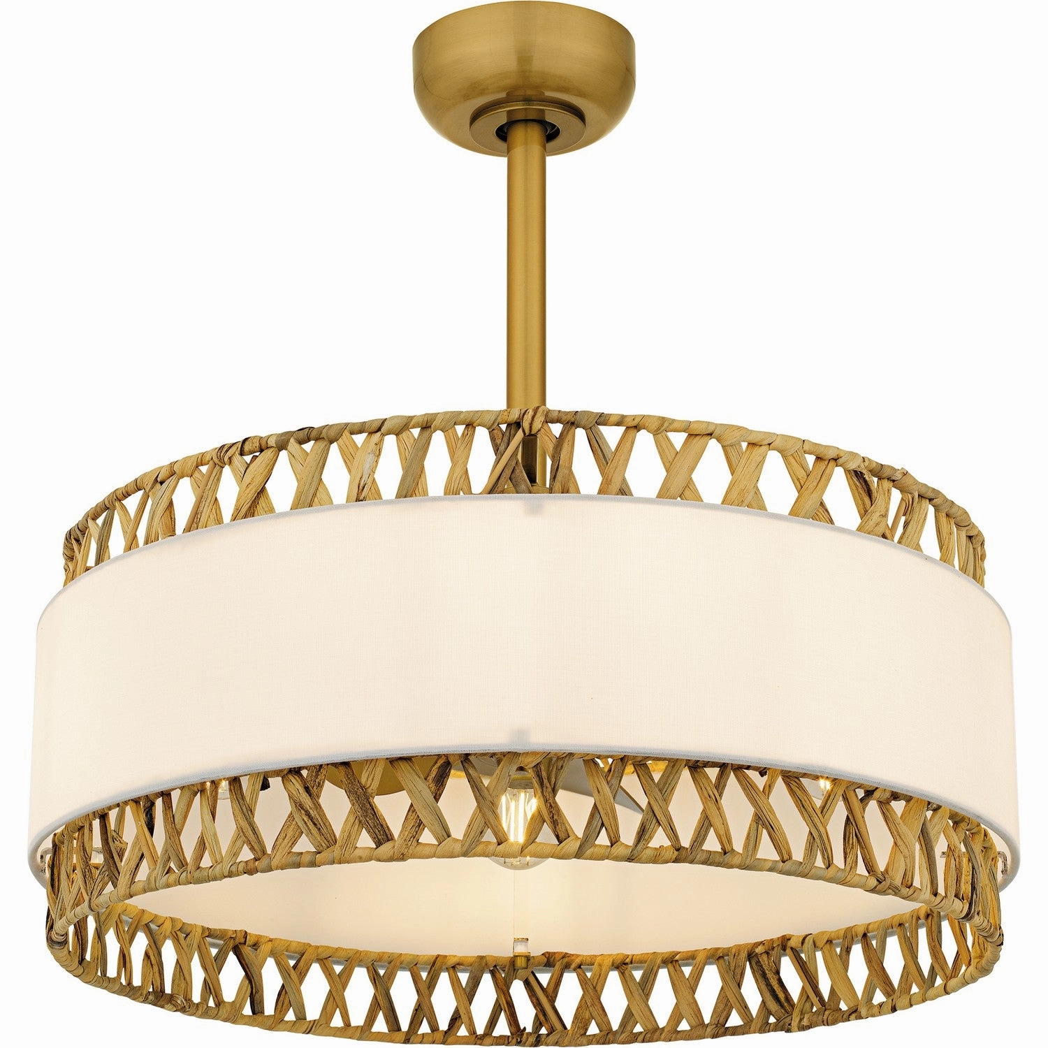 Kate Four Light Fan Light Brushed Gold best small fans for home and travel