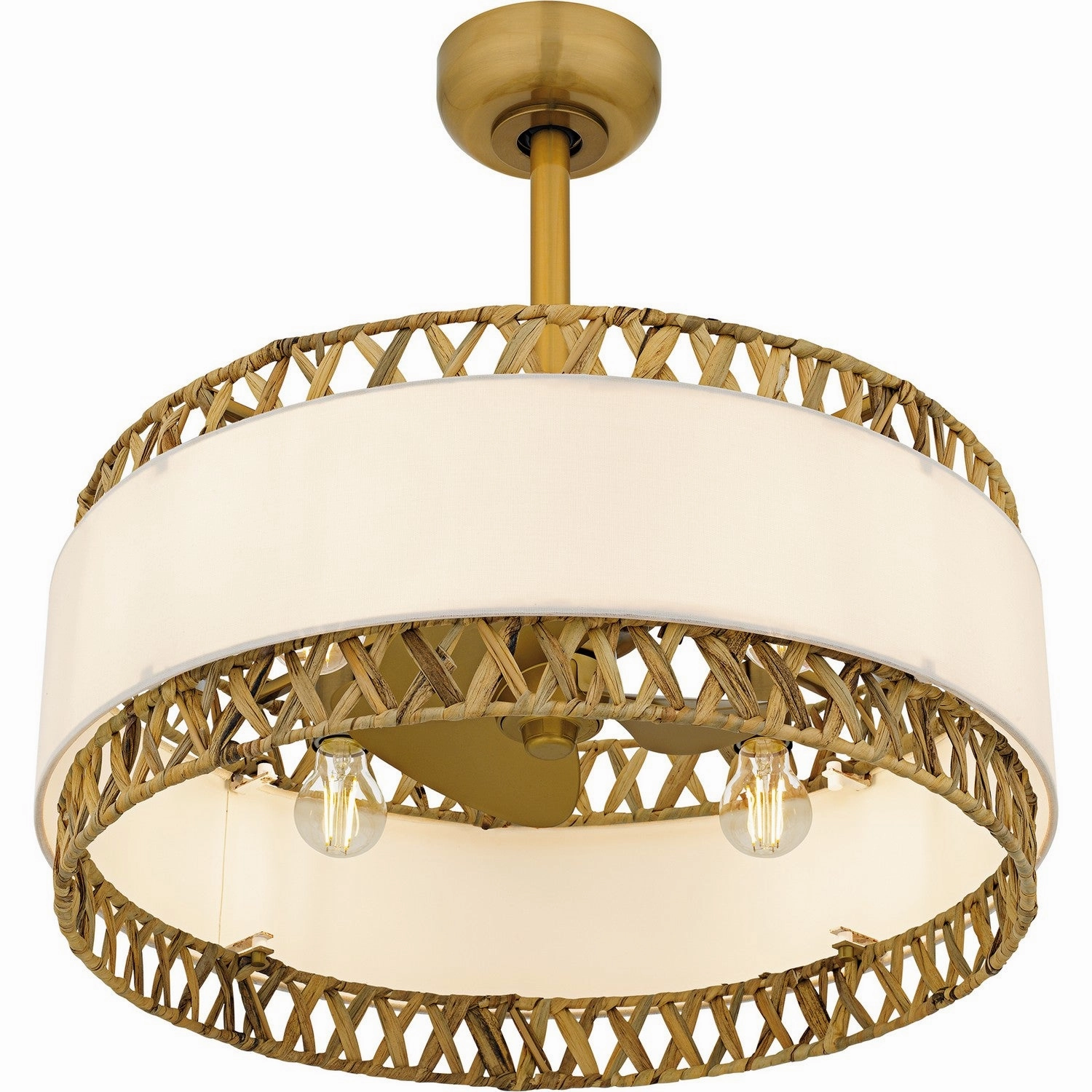 Kate Four Light Fan Light Brushed Gold