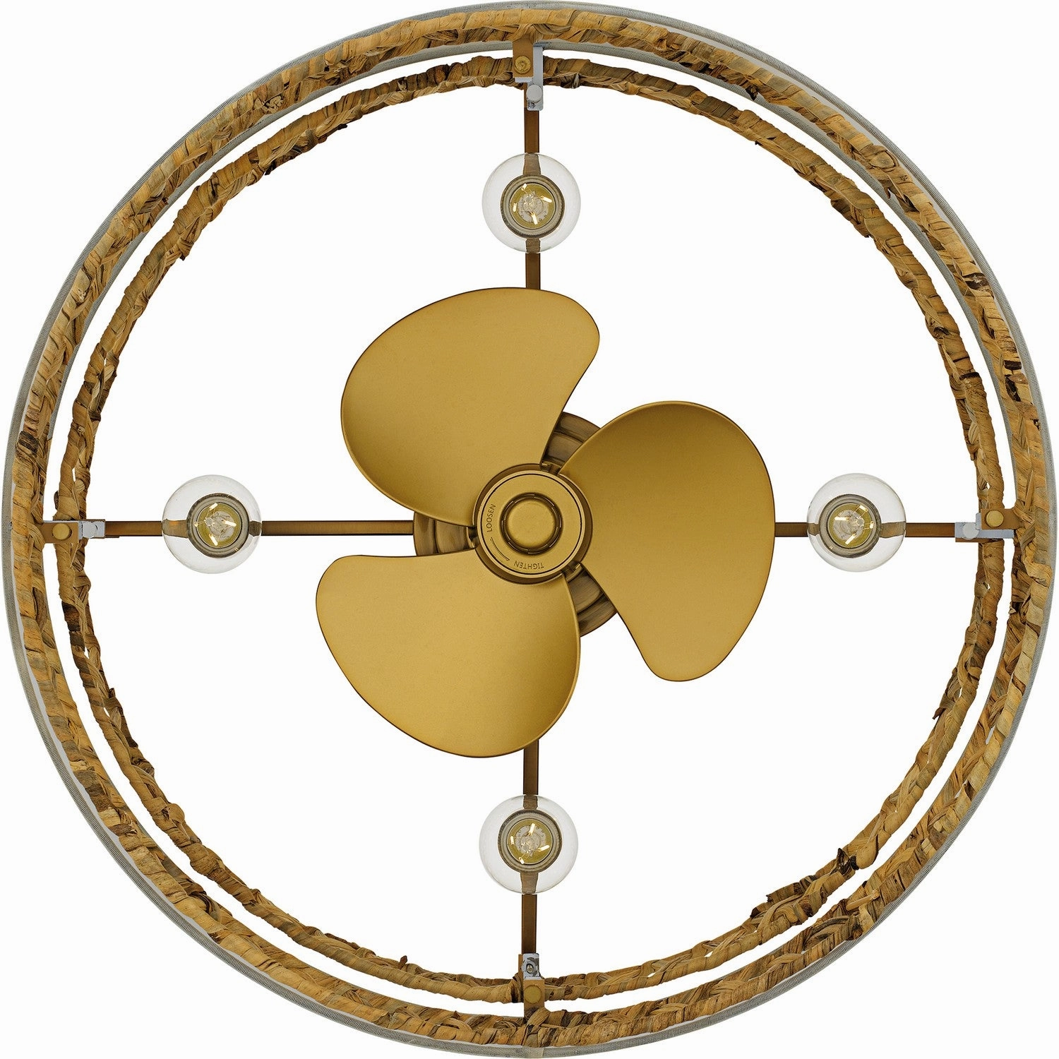 Kate Four Light Fan Light Brushed Gold