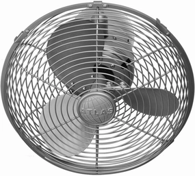 Kaye 13"Wall Fan Brushed Nickel quiet small fans for desk or nightstand
