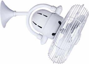 Kaye 13"Wall Fan Gloss White small electric fans for personal cooling