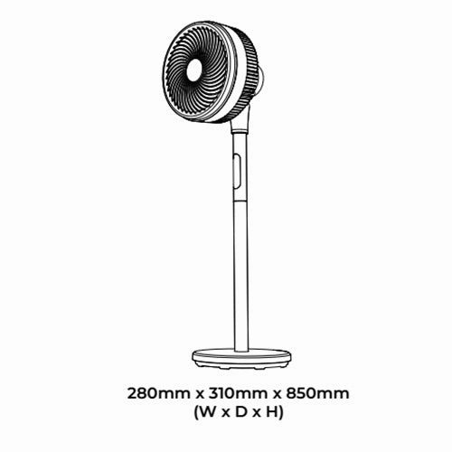 KDK HL19S DC Stand Fan 7.5" (19cm)