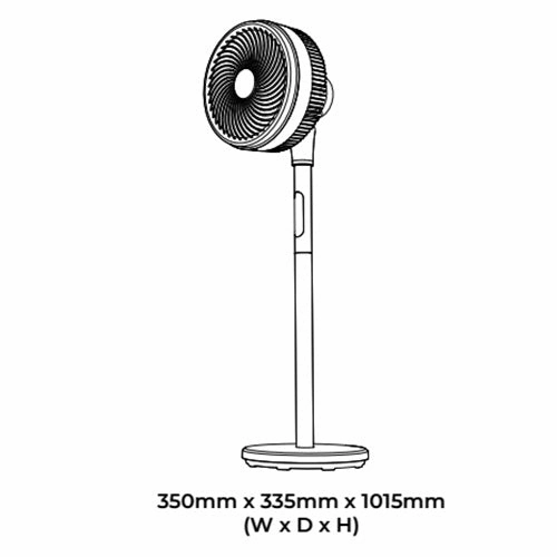 KDK HN30S DC Stand Fan 12"