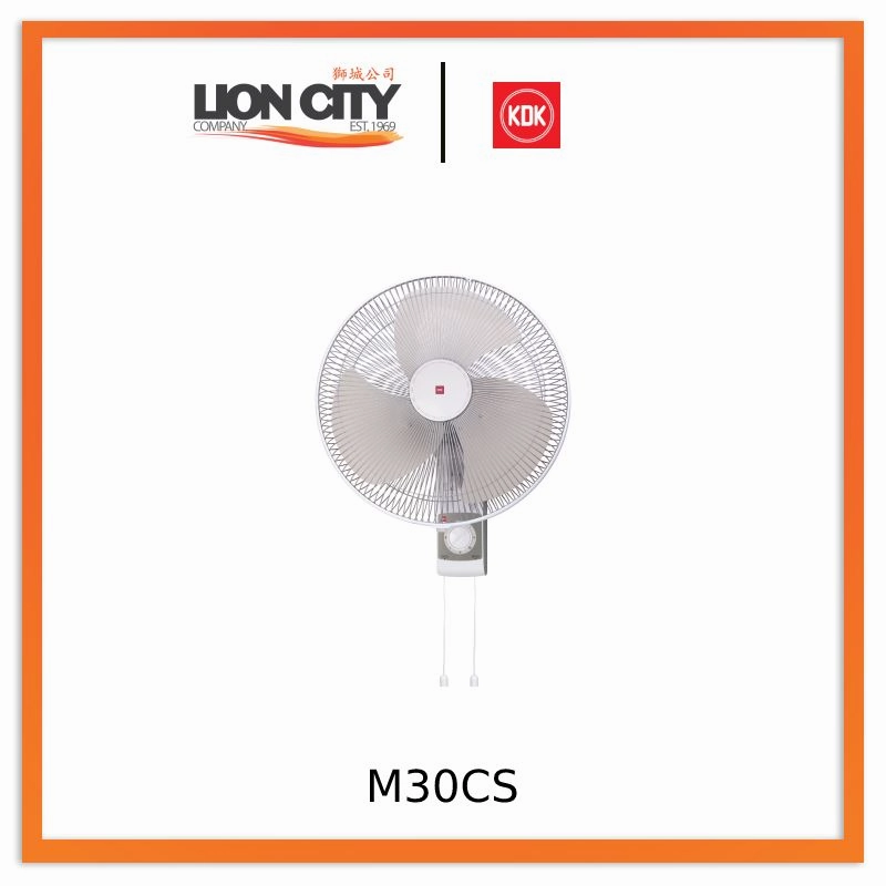 KDK M30CS Grey/Blue 30cm Wall Fan standard all-purpose electric cooling fans