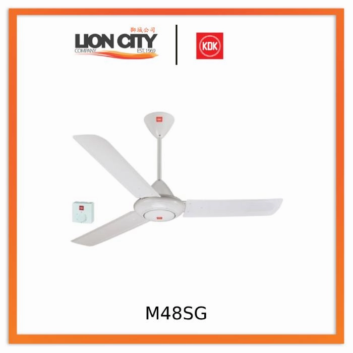 KDK M48SG White/Black Ceiling Fan standard all-purpose electric cooling fans