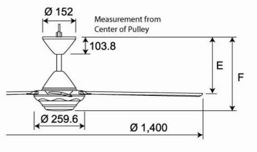 KDK M56SR White/Silver Ceiling Fan