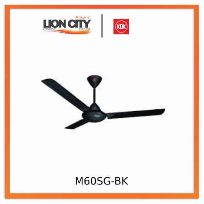 KDK M60SG White/Black 3 Blade Ceiling Fan 150cm
