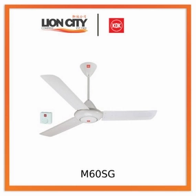 KDK M60SG White/Black 3 Blade Ceiling Fan 150cm standard all-purpose electric cooling fans