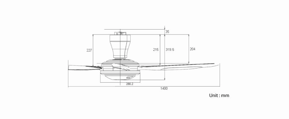 KDK V56VK White/Grey Ultra-luxe Ceiling Fan
