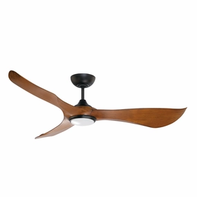 Keanu 56"Ceiling Fan Black / Walnut outdoor exterior fans for patio cooling