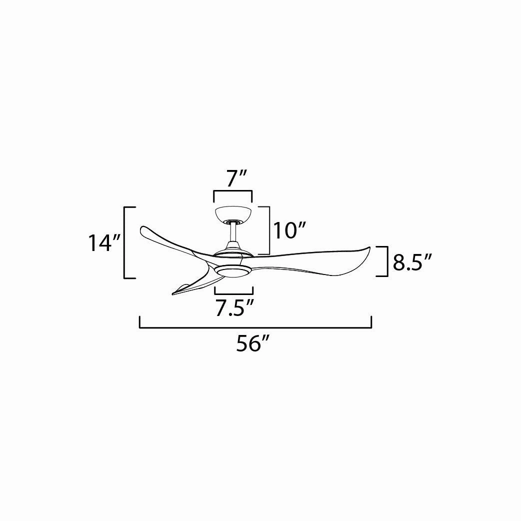 Keanu 56" Indoor/Outdoor Fan with LED Light Kit
