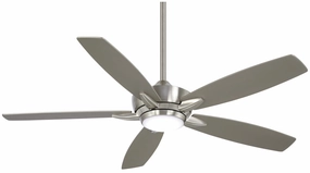 Kelvyn 52"Ceiling Fan Brushed Nickel modern medium fans for everyday cooling
