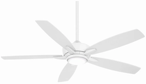 Kelvyn 52"Ceiling Fan Flat White stylish medium fans for contemporary homes