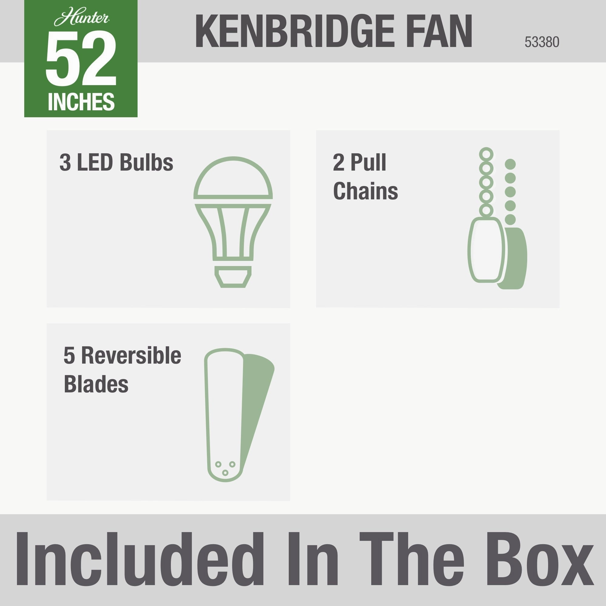 Kenbridge 52"Ceiling Fan Brushed Nickel