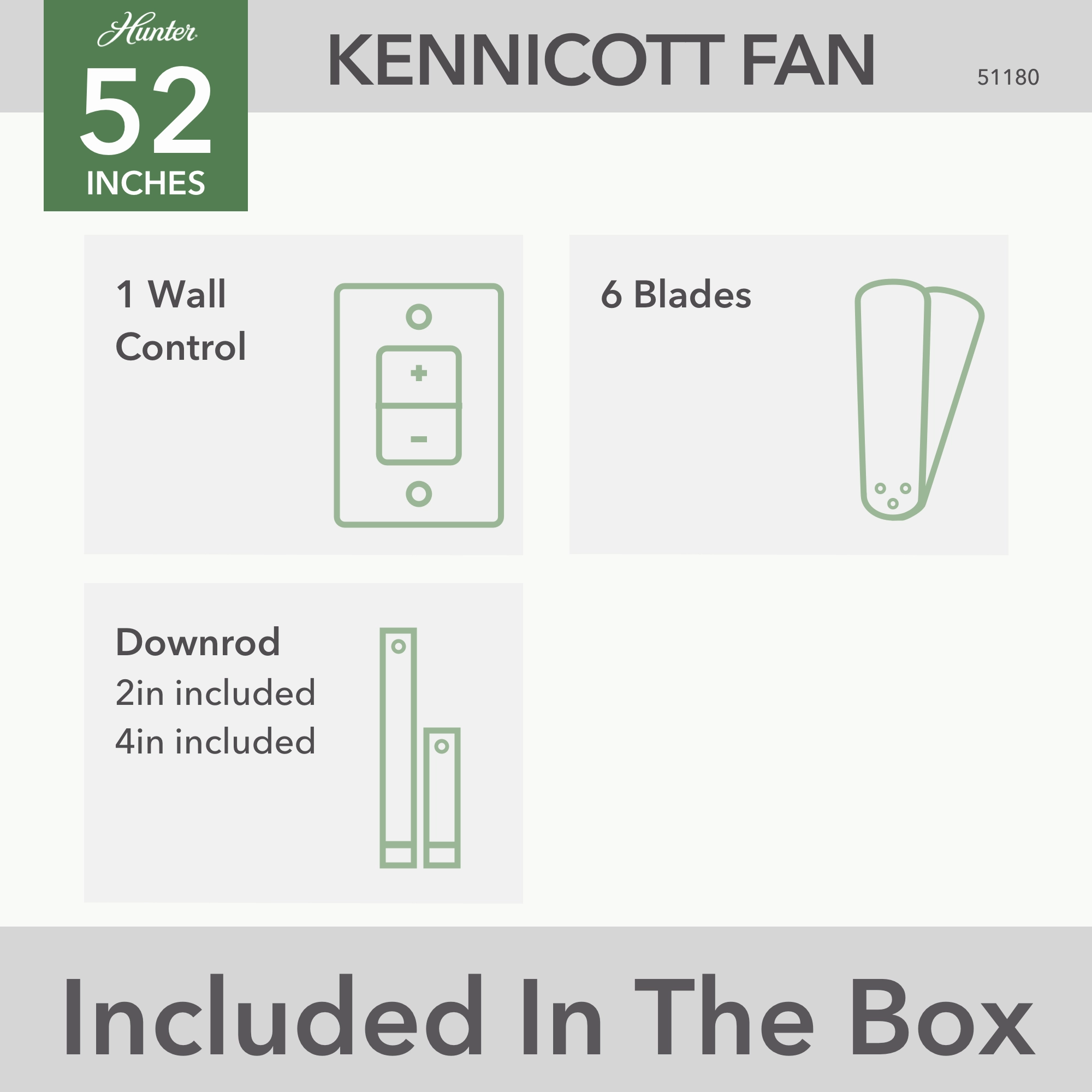 Kennicott 52"Ceiling Fan Matte Black