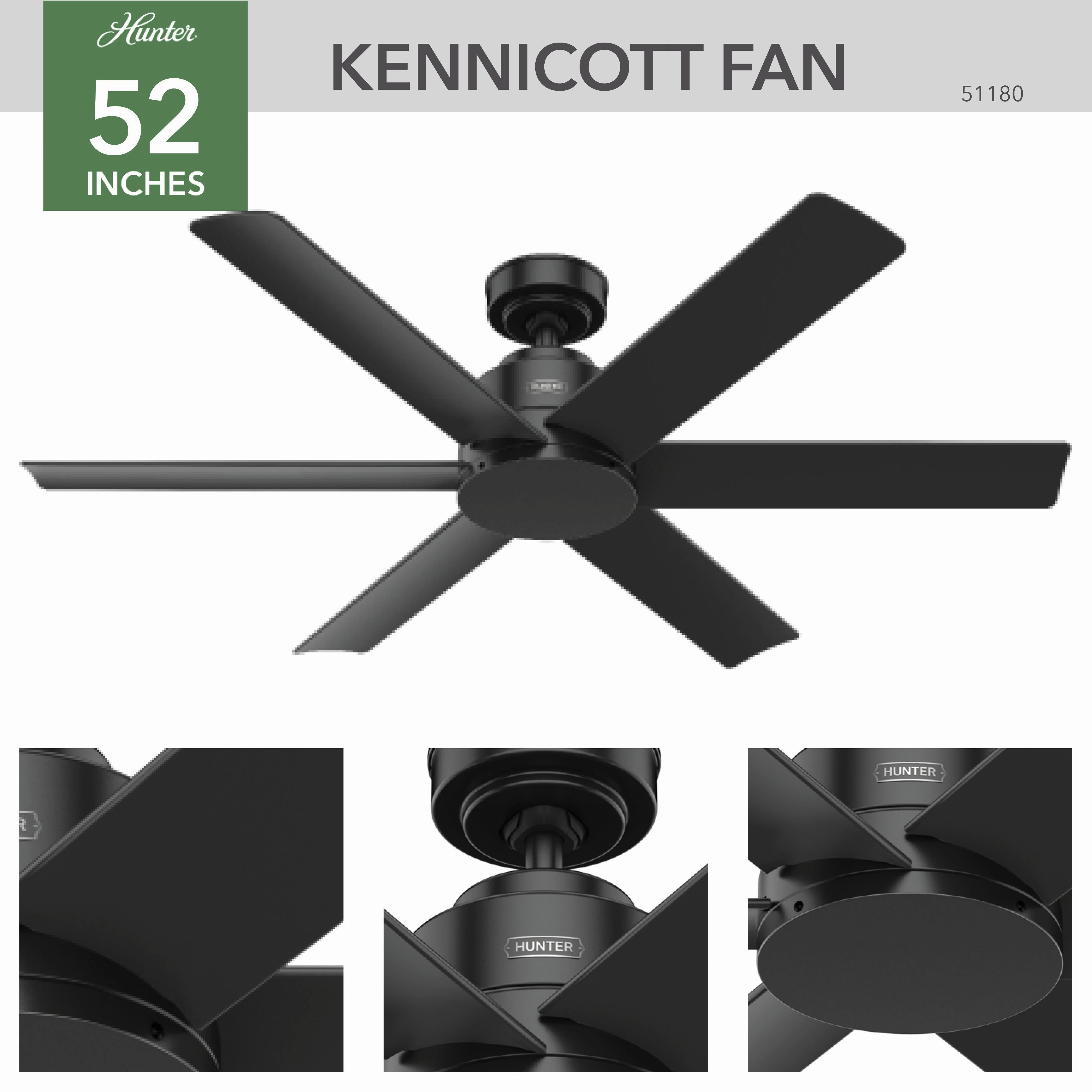 Kennicott 52"Ceiling Fan Matte Black