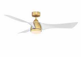 Klear 56"Ceiling Fan Brushed Satin Brass affordable medium fans for summer