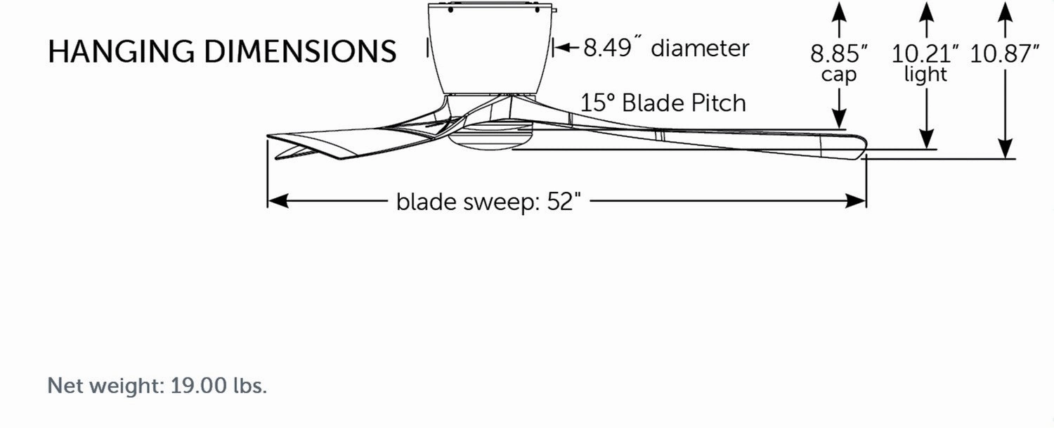 Klinch 52 52"Ceiling Fan Brushed Nickel