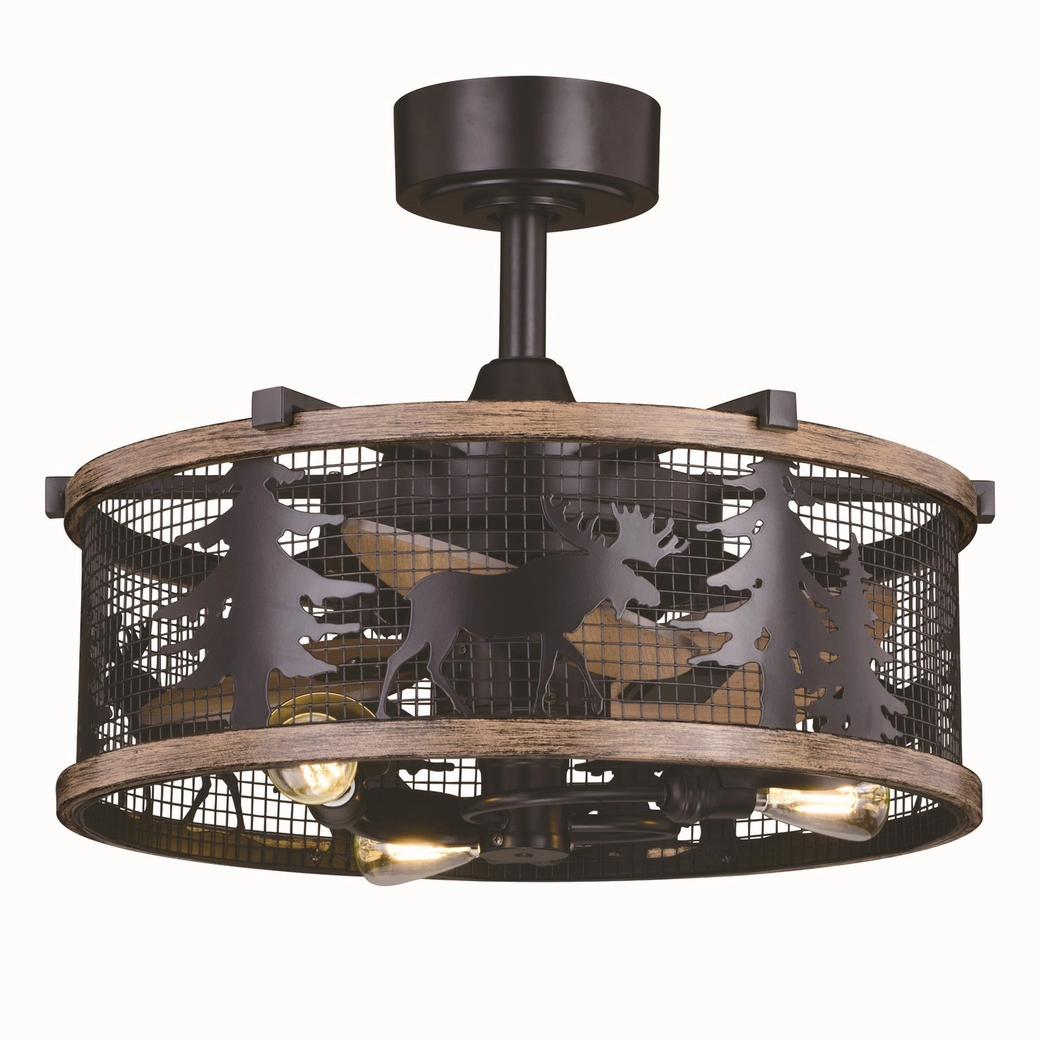 Kodiak 21"Ceiling Fan Black and Burnished Teak best small fans for home and travel