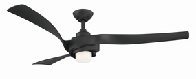Kurve 60"Ceiling Fan Matte Black compact medium fans for desks and counters
