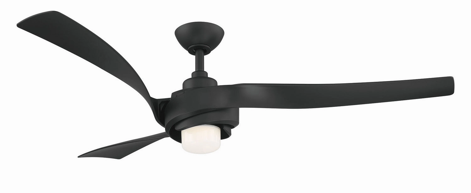 Kurve 60"Ceiling Fan Matte Black compact medium fans for desks and counters