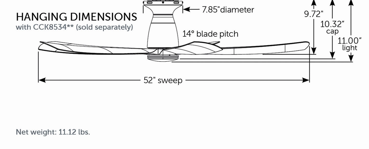 Kute5 52 52"Ceiling Fan Matte Greige