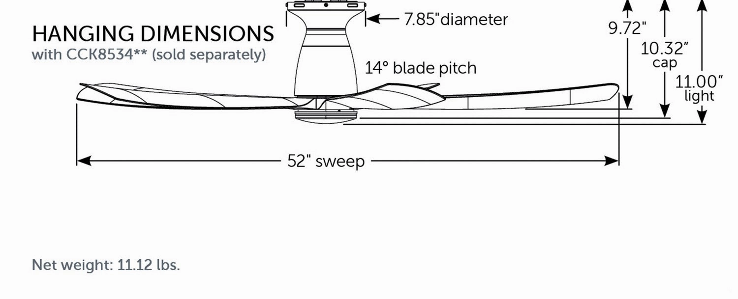 Kute5 52 52"Ceiling Fan Matte Greige