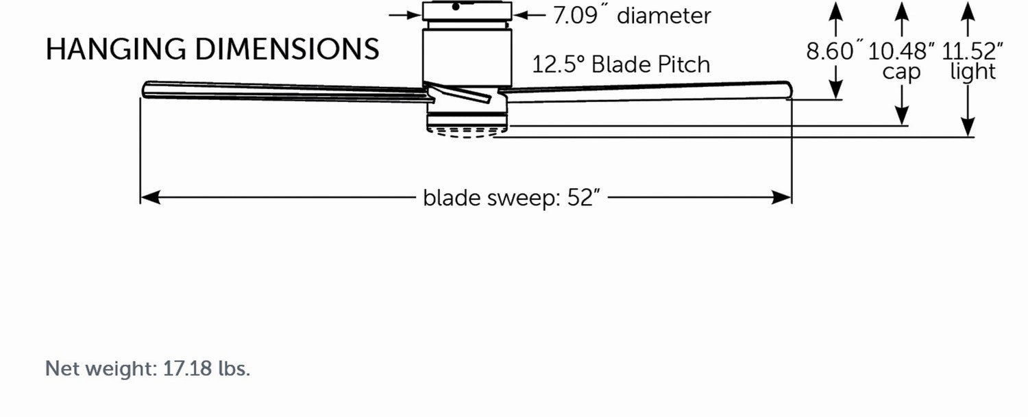 Kwartet 52"Ceiling Fan Matte White