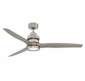 La Salle 60" Ceiling Fan Brushed Nickel quiet medium fans for living room use