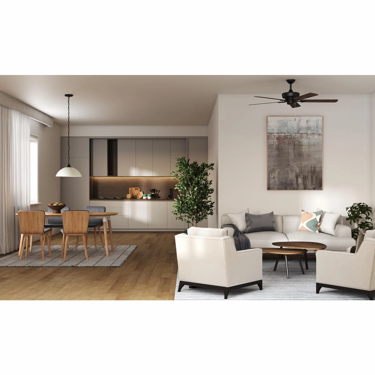 Lakehurst 60" Ceiling Fan Forged Black