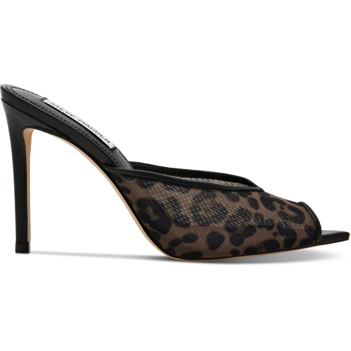 LATISHA Womens Animal Print Leather Slide