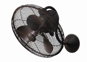 Laura 16"Wall Fan Textured Bronze quiet small fans for desk or nightstand
