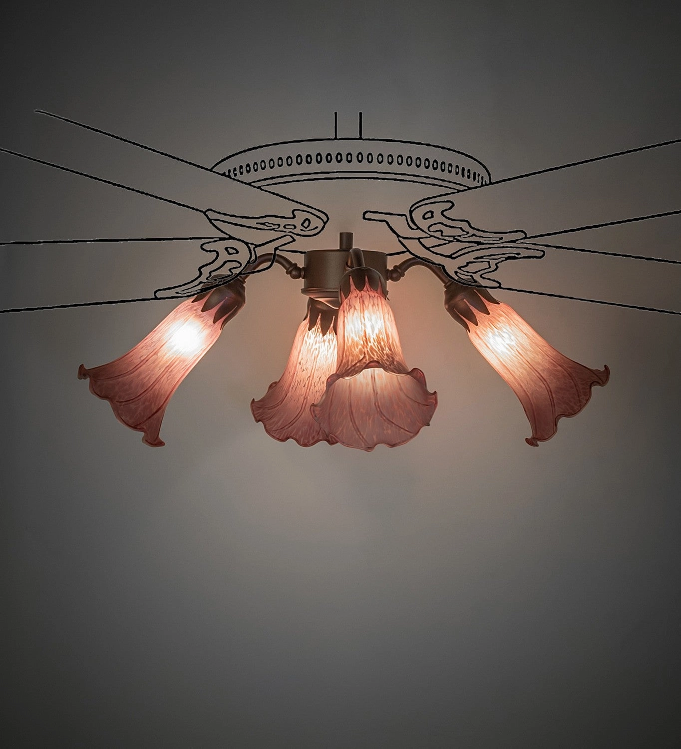 Lavender Four Light Fan Light