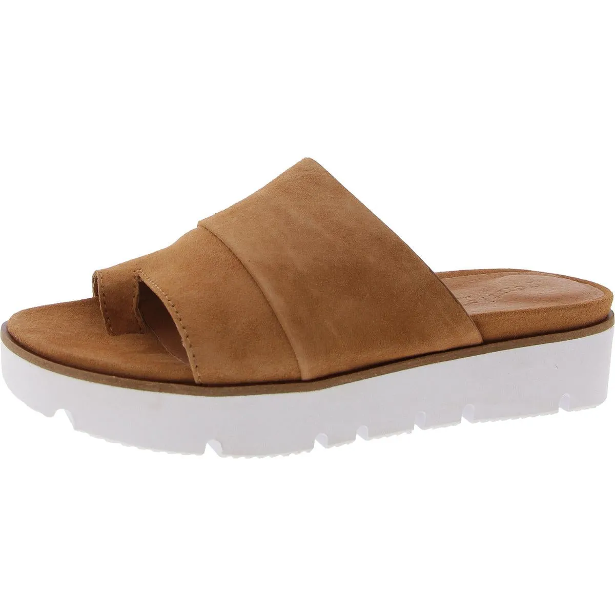 Lavern Womens Leather Slip On Flatform Sandals ecco Shoes