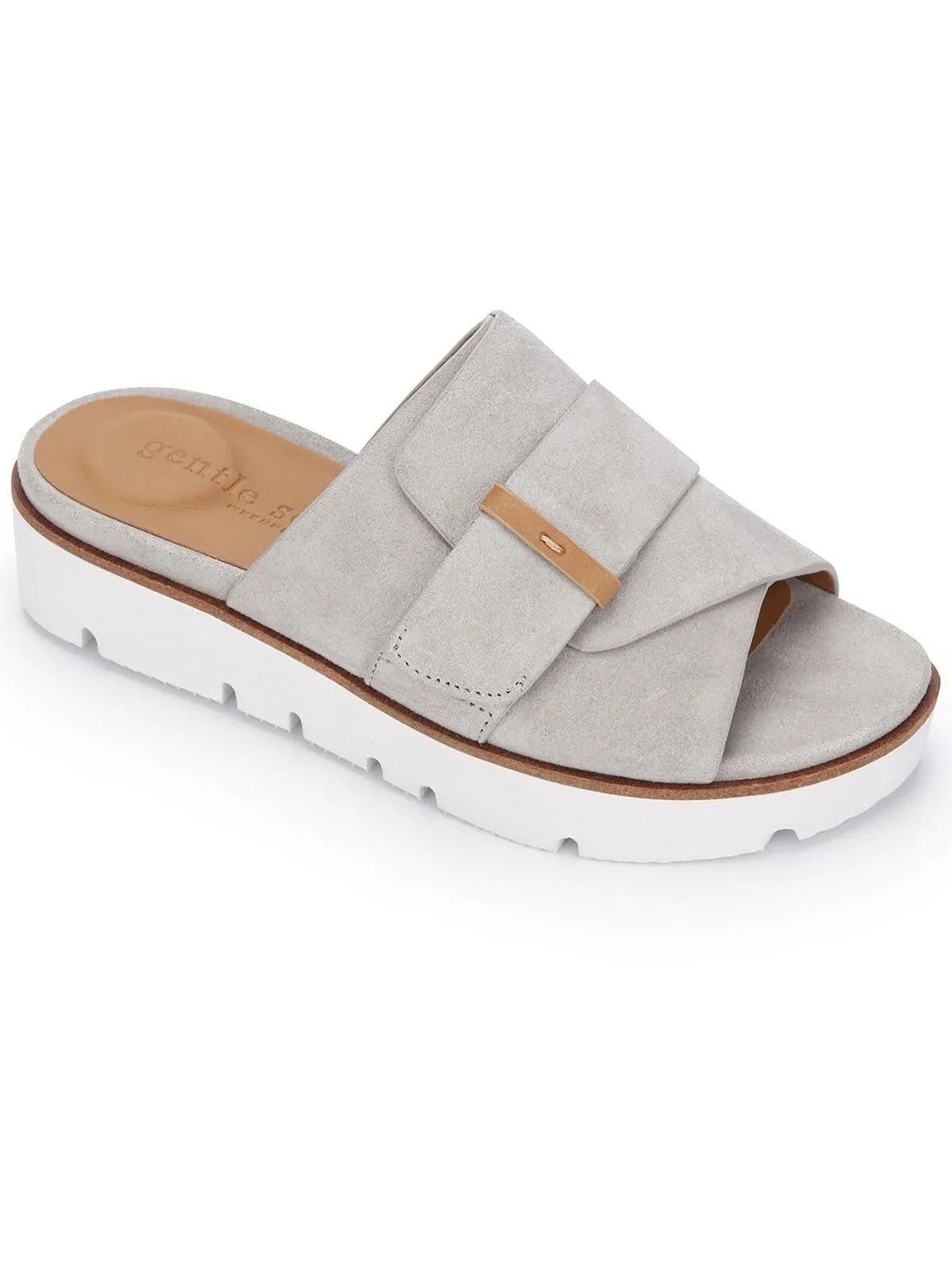 Lavern Womens Leather Slip On Flatform Sandals ecco Shoes