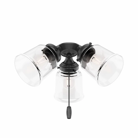 LED Light Kit Matte Black sleek design electric fans for modern homes
