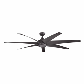 Lehr 80"Ceiling Fan Distressed Black weatherproof fans for outdoor environments