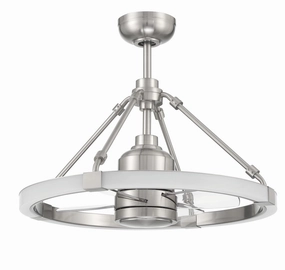 Levy 19"Ceiling Fan Brushed Polished Nickel best small fans for home and travel