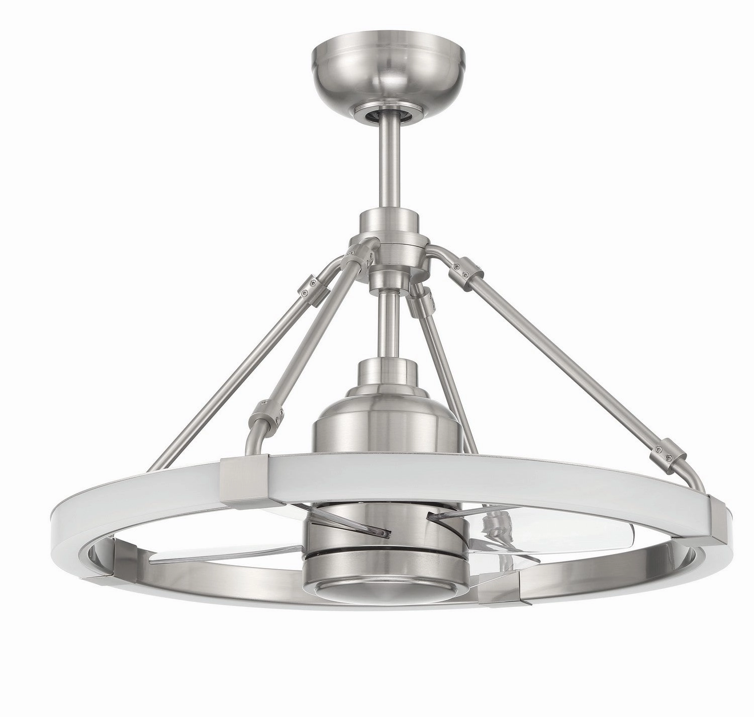 Levy 19"Ceiling Fan Brushed Polished Nickel best small fans for home and travel