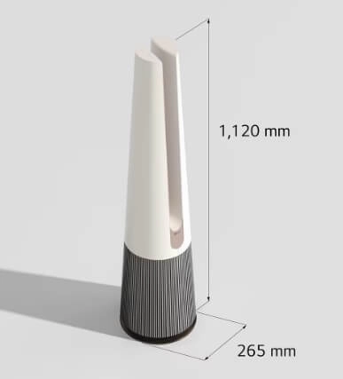 LG FS15GPBK0 PuriCare AeroTower 2-in-1 Air Purifying Fan HIT (Beige)