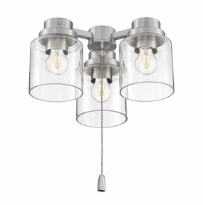 Light Kit-Armed LED Ceiling Fan Light Kit Brushed Polished Nickel compact electric fans for small spaces