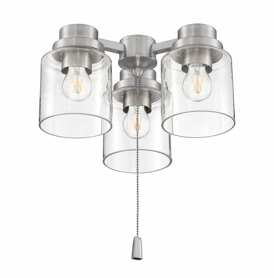 Light Kit-Armed LED Ceiling Fan Light Kit Brushed Polished Nickel compact electric fans for small spaces