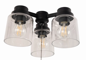 Light Kit-Armed LED Ceiling Fan Light Kit Flat Black adjustable fans for targeted cooling