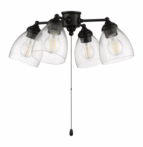 Light Kit-Armed LED Fan Light Kit Flat Black high-speed electric fans for better airflow