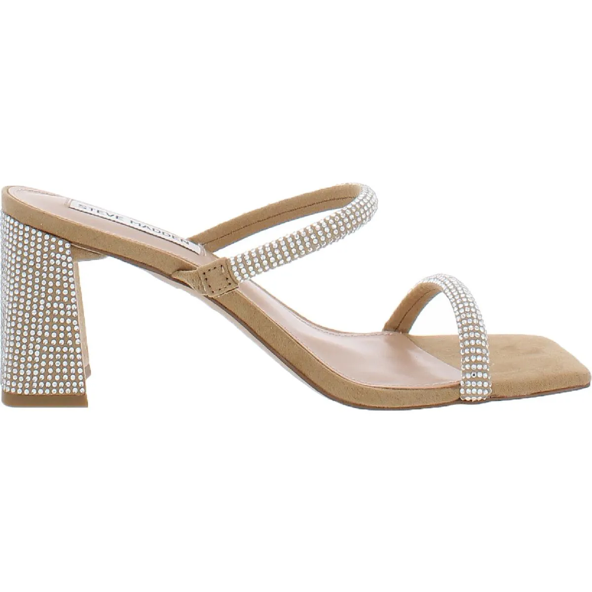 Lilah Womens Rhinestone Slide Heels