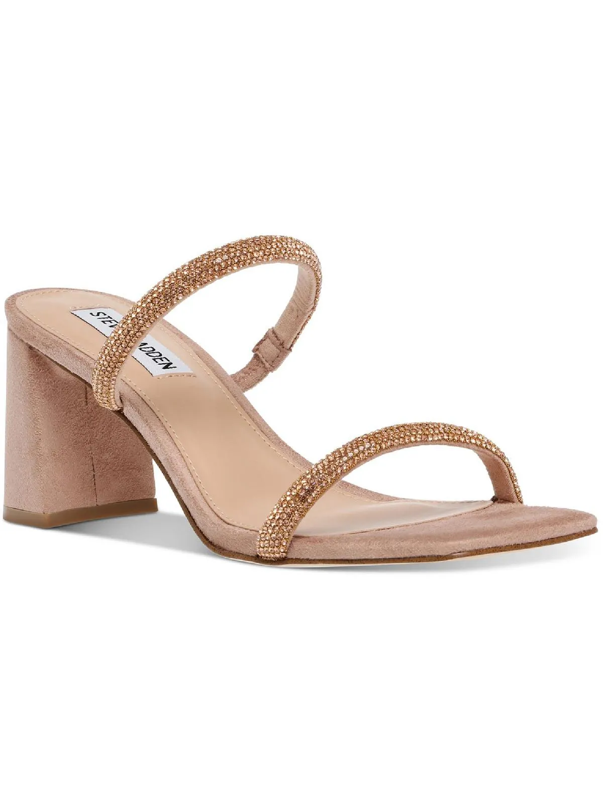 Lilah Womens Rhinestone Slide Heels
