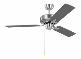 Linden 48" Ceiling Fan Brushed Steel reliable fans for apartment and office